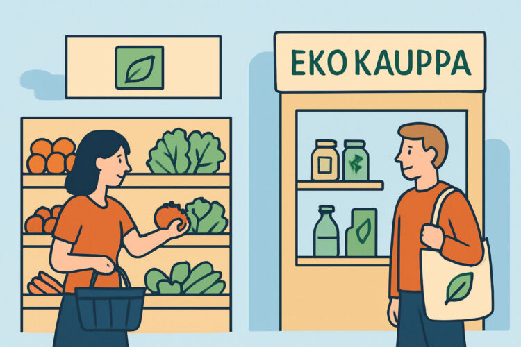 Ruokakaupan luomuosasto vai ekokauppa – vertailu